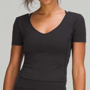 Like New Lululemon Athletica Crop Top lululemon Align™ T-shirt Black Sz 2